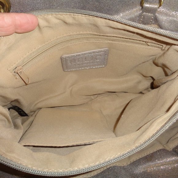 Relic Quilted Metallic Gold Shimmer Satchel - Picture 9 of 12